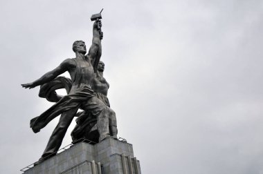 işçi ve kollektif çiftlik Moskova'da SSCB'nin anıt