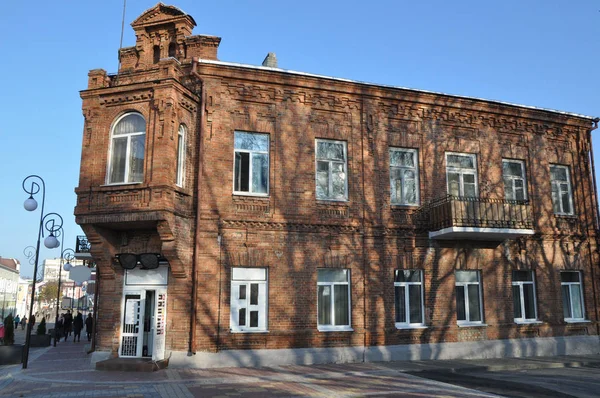 Edificio Urbano Típico Del Centro Histórico Pinsk — Foto de Stock