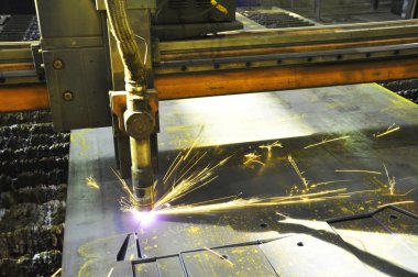 endüstriyel bir bitki lazer kesme meşale makine sac keser