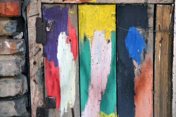 Abstrakte Grunge Holz Textur Hintergrund. Bretter mit Farbe beschmiert — Stockfoto