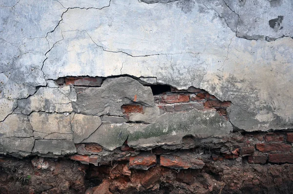 Άδειο παλιό τούβλο τοίχο υφής. Βαμμένο Τοίχος επιφάνειας. Ψιλοψημένο Τοίχος. — Φωτογραφία Αρχείου