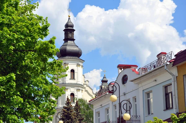 Pinsk. Vista de la Iglesia de la Asunción de la Santísima Virgen María — Foto de Stock