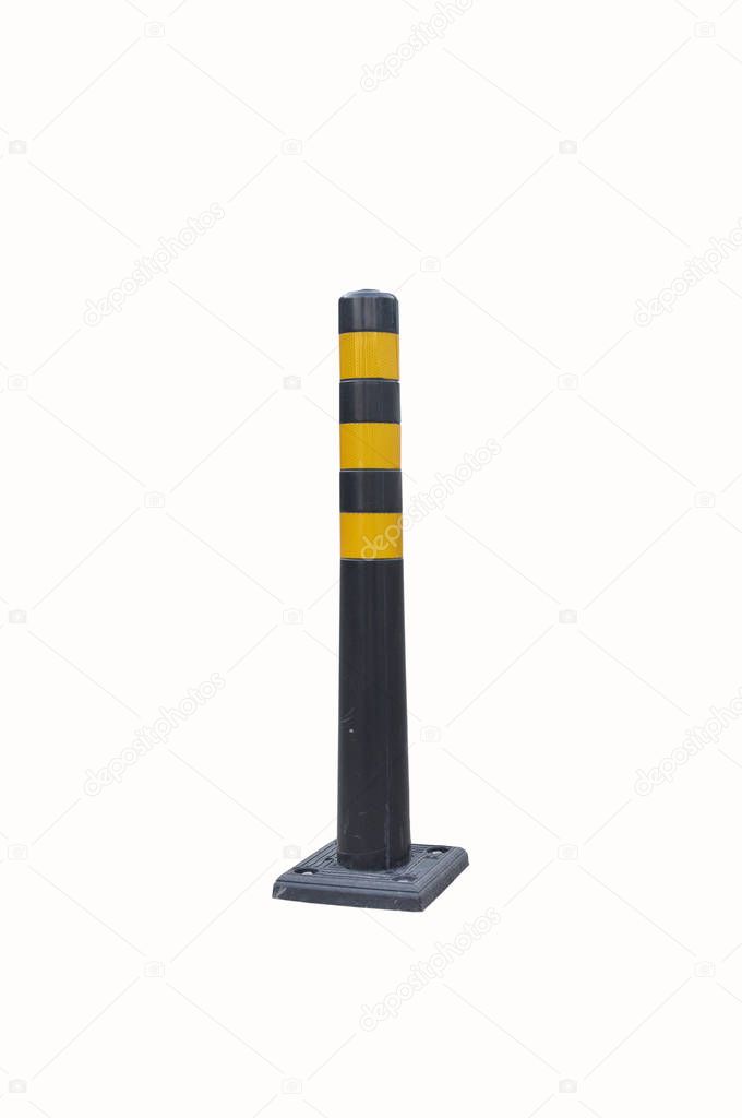 Road column, restriction of movement. Isolate on white background