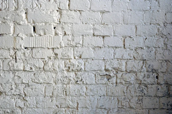 Abstract weathered texture stained old stucco light gray and aged paint white brick wall background in rural room — Stock Photo, Image