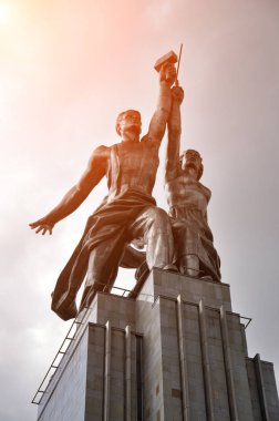 işçi ve kollektif çiftlik Moskova'da SSCB'nin anıt