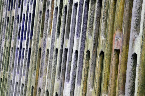 Grunge rejilla de metal oxidado. Enmarcado con una noble pátina . — Foto de Stock