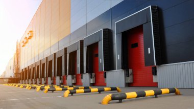 Lojistik ambar karmaşık yenilikçi. Depolama, sıralama ve ürünlerin taşınması için mükemmel çözüm.