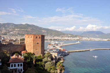 Türkiye'de Alanya kalesinin güzel manzarası.