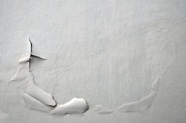 Endüstriyel desenli beton arka plan, eski ahşap bir yüzeyde beyaz kabuk soyma boyası. Arkaplan