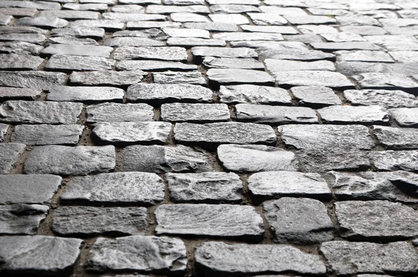 铺路石铺在石头铺路石上的古老人行道Red Square Moscow — 图库照片