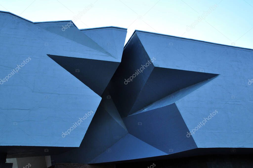 A star-shaped entrance to the Brest Fortress, a famous landmark dedicated to the defenders during World War II.