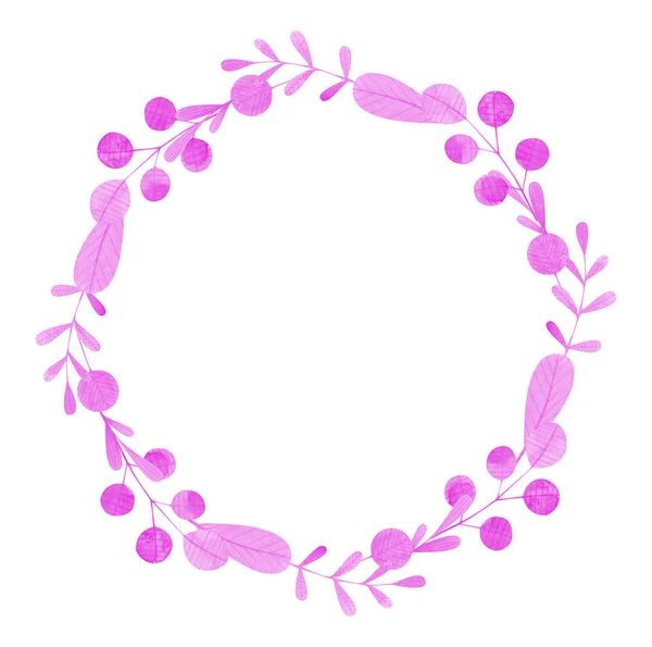 Ręcznie rysowane akwarela rama stylizowane kwiaty — Zdjęcie stockowe