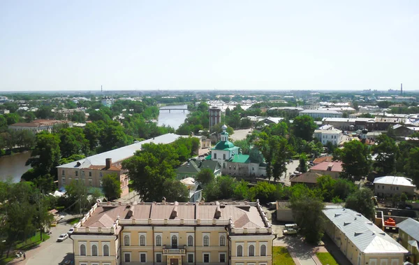 Vista do distrito a partir da torre do sino. Vologda Rússia — Fotografia de Stock
