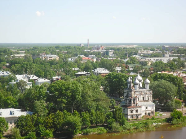 Vista del quartiere dal campanile. Vologda Russia — Foto Stock