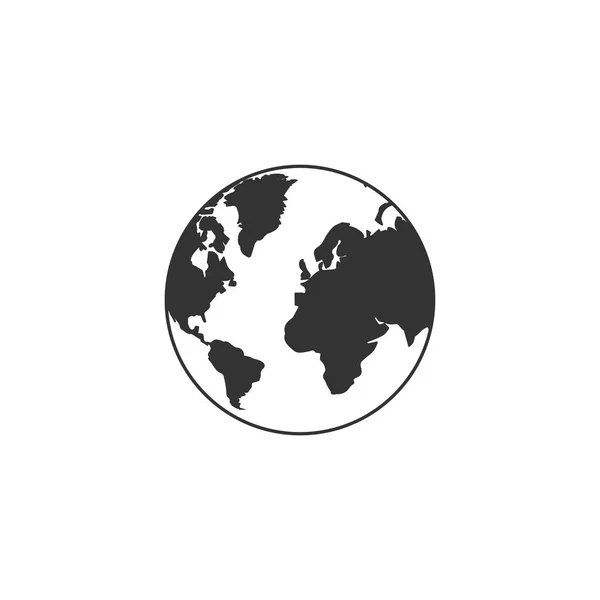 Earth icon flat — Stock Vector