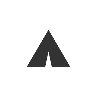 Turist çadır simgesi düz