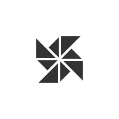 Düz kağıt yel değirmeni simgesi