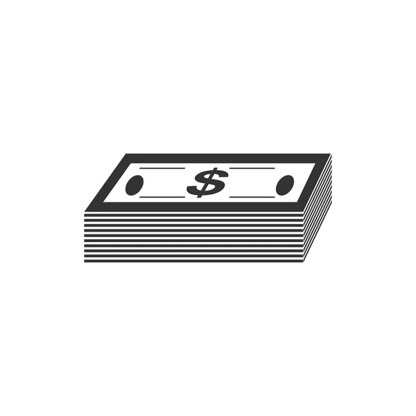 Bunt pengar ikonen platta — Stock vektor