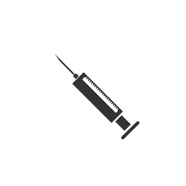 Syringe icon flat — Stock Vector