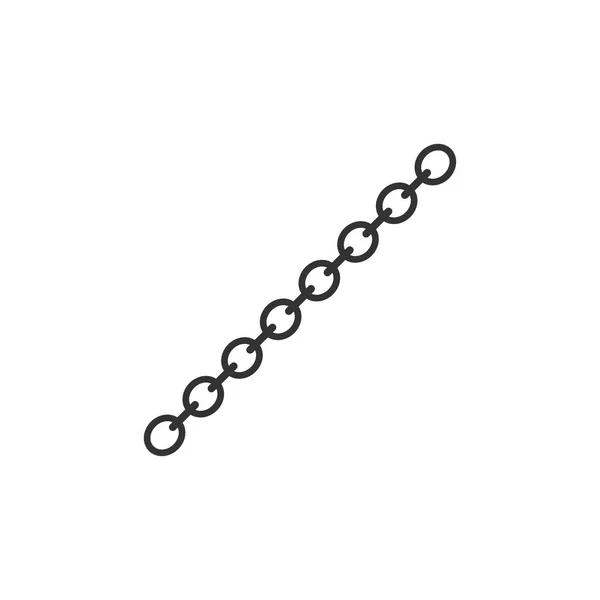 Metalen ketting pictogram plat — Stockvector