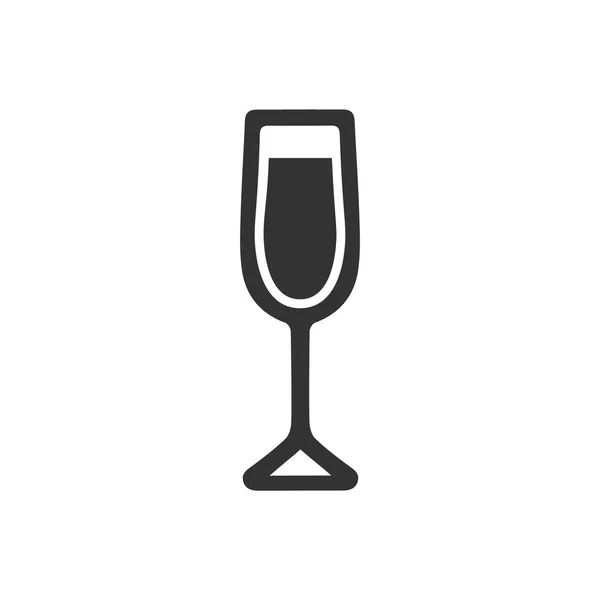 ワインのフラット ガラス アイコン — ストックベクタ