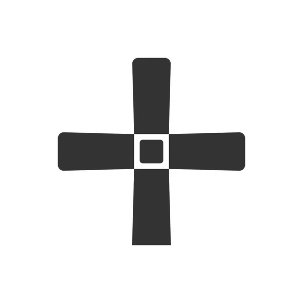 Halloween Grave Croix icône plat — Image vectorielle