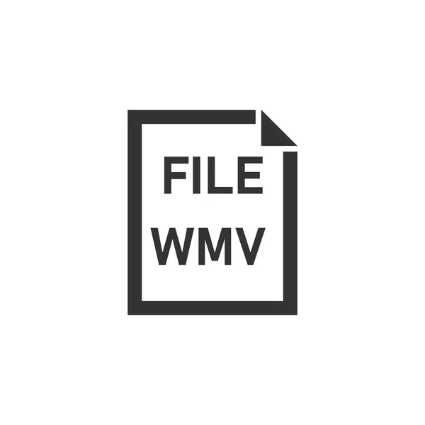 WMV icono de archivo plano — Vector de stock