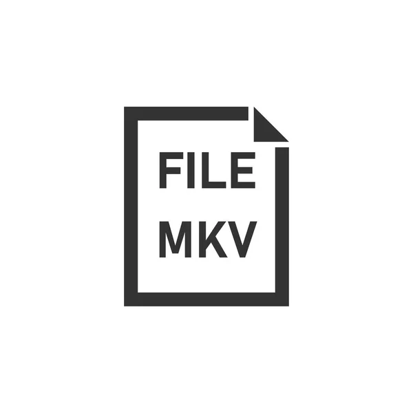 フラットの Mkv ファイルのアイコン — ストックベクタ