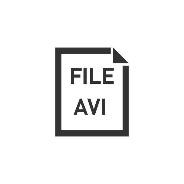 AVI Icono de archivo plano — Vector de stock