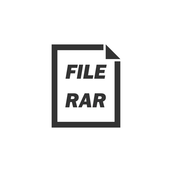 フラットの Rar ファイルのアイコン — ストックベクタ