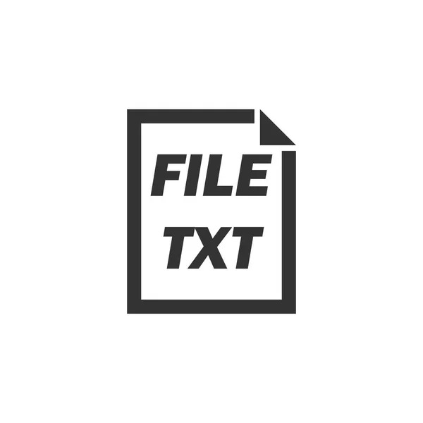 Icono de archivo TXT plano — Vector de stock