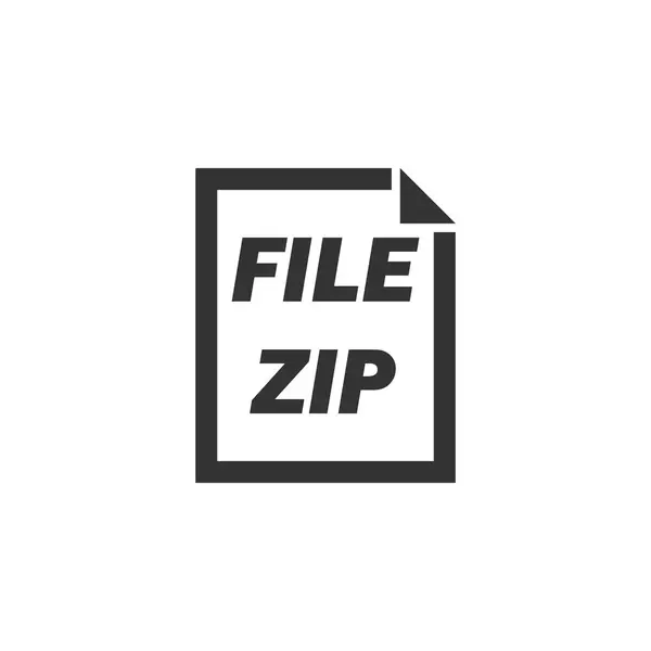 Icono de archivo ZIP plano — Vector de stock