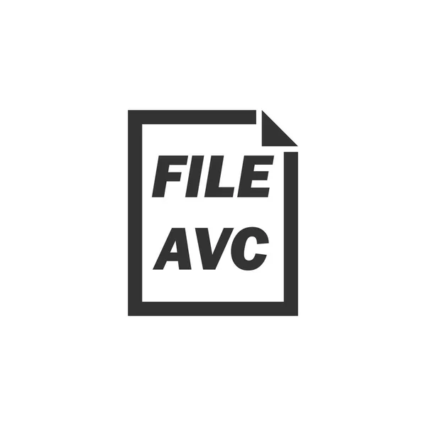 AVC File icona piatta — Vettoriale Stock