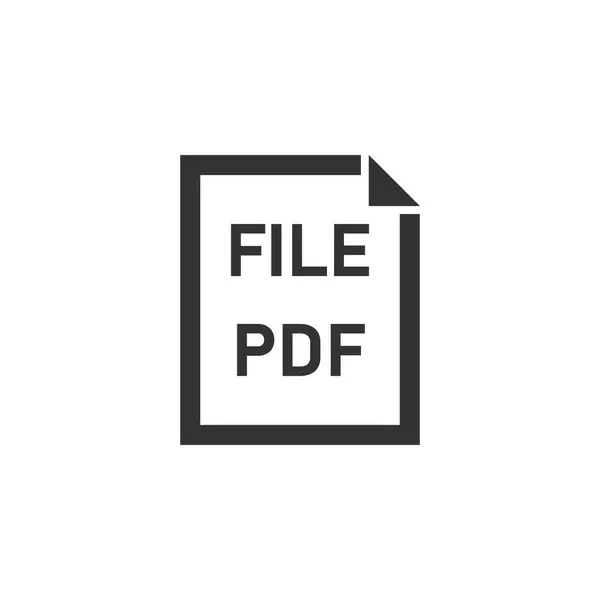 フラットの Pdf ファイルのアイコン — ストックベクタ