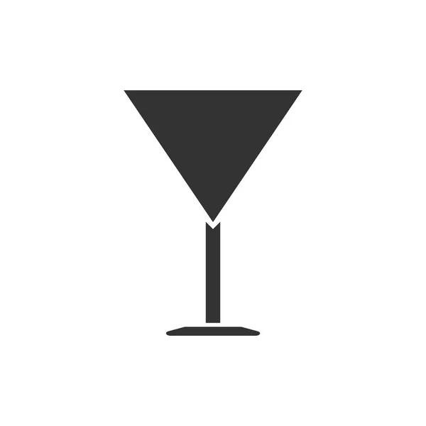 Martini icône en verre plat — Image vectorielle