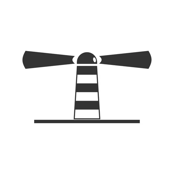 Leuchtturm-Symbol flach — Stockvektor