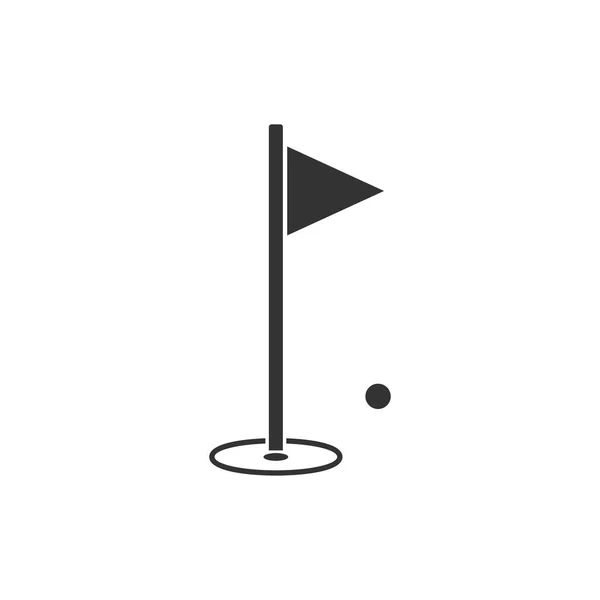 Golf-Flagge flach — Stockvektor