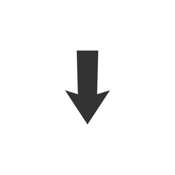 Arrow Black Icon Flat White Background — Stock Vector