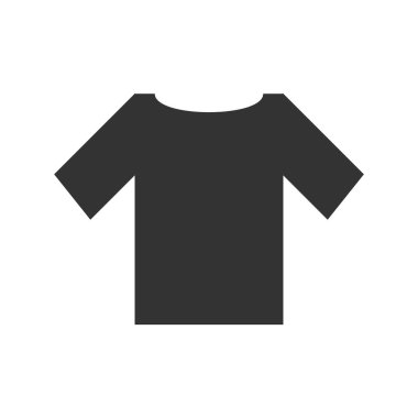 Tshirt. Siyah simge düz beyaz arka plan üzerinde