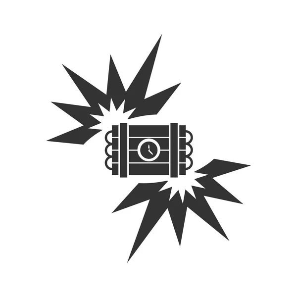 Большой Взрыв Флэша Black Icon Flat Белом Фоне — стоковый вектор