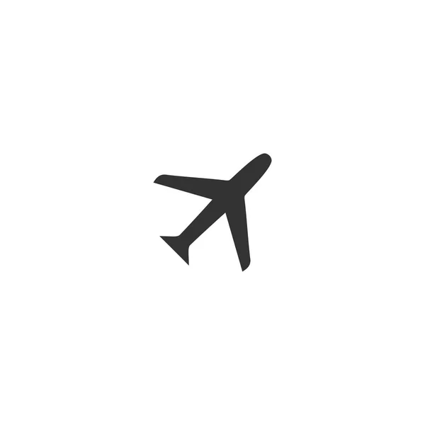 Aviones Icono Negro Plano Sobre Fondo Blanco — Vector de stock