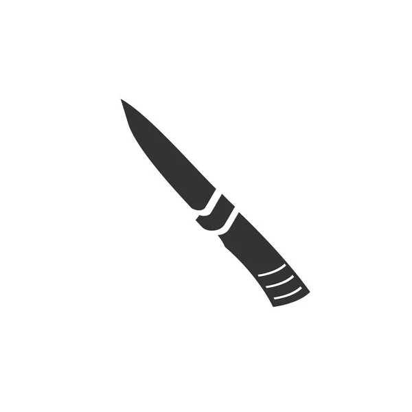 Нож Black Icon Flat Белом Фоне — стоковый вектор