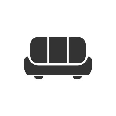 Kanepe. Beyaz arkaplanda Siyah Simge Düzlüğü