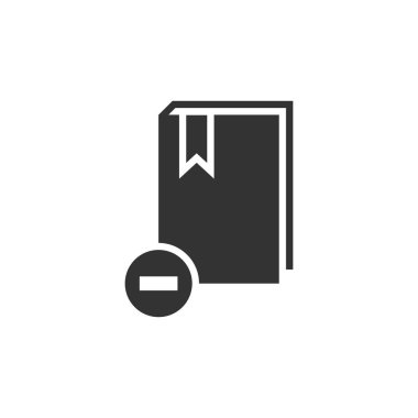 Eksi yaptırın. Siyah simge düz beyaz arka plan üzerinde