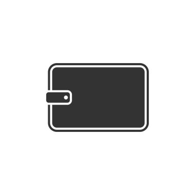 Çanta. Siyah simge düz beyaz arka plan üzerinde