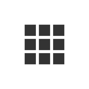 Yapı taşı. Siyah simge düz beyaz arka plan üzerinde