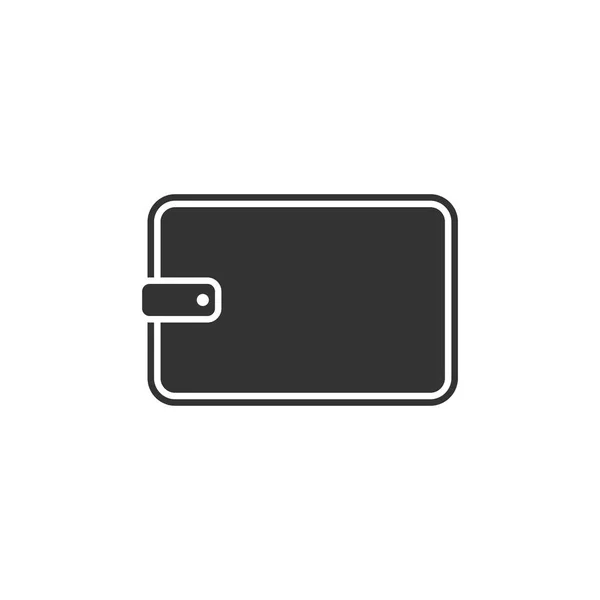 Sac Icône Noire Plat Sur Fond Blanc — Image vectorielle