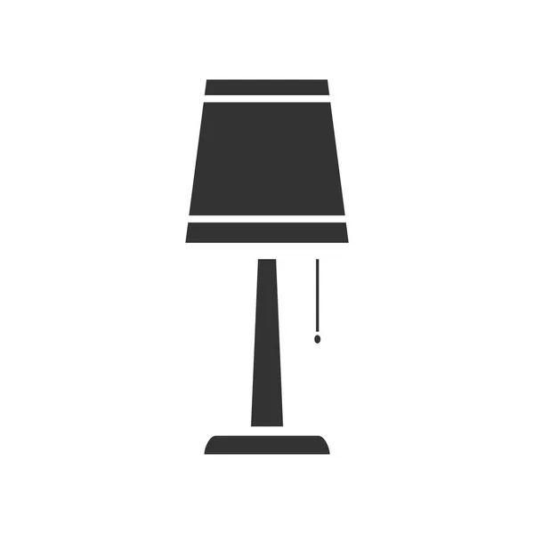 ランプ 白い背景の黒いアイコン フラット — ストックベクタ