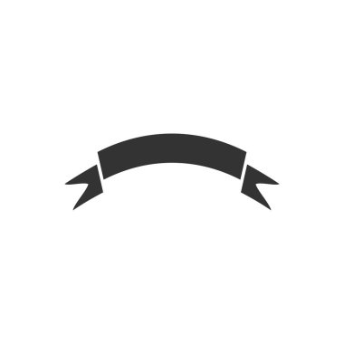 Afiş. Siyah simge düz beyaz arka plan üzerinde