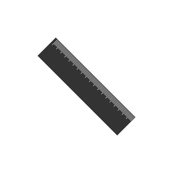Reuler Icon Black Icon Flat Белом Фоне — стоковый вектор
